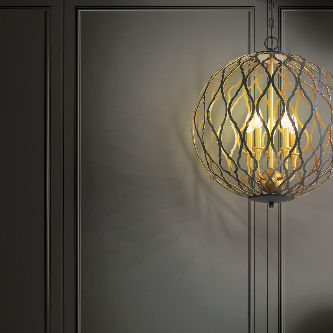 Gilded Glam Pendant Light in Detail.