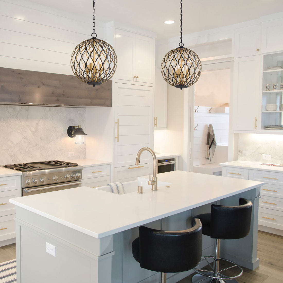 Gilded Glam Pendant Light in kitchen.