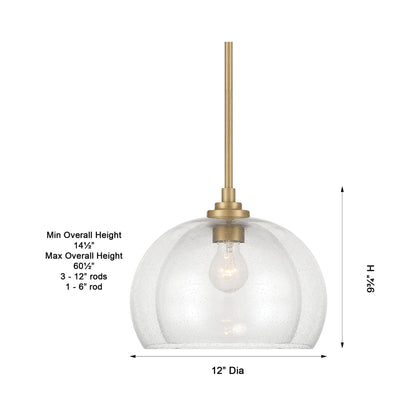 Glint Pendant Light - line drawing.