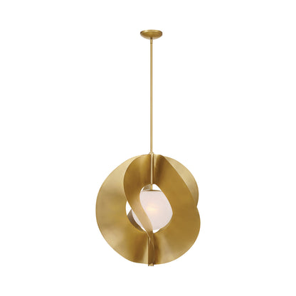 Gloria Pendant Light in Legacy Brass.