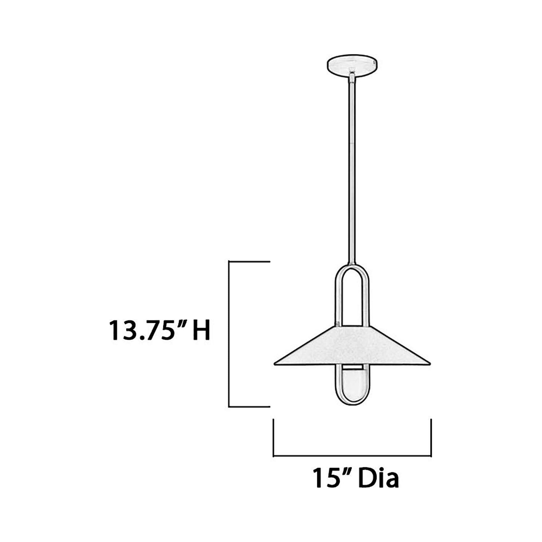 Goldenridge Pendant Light - line drawing.