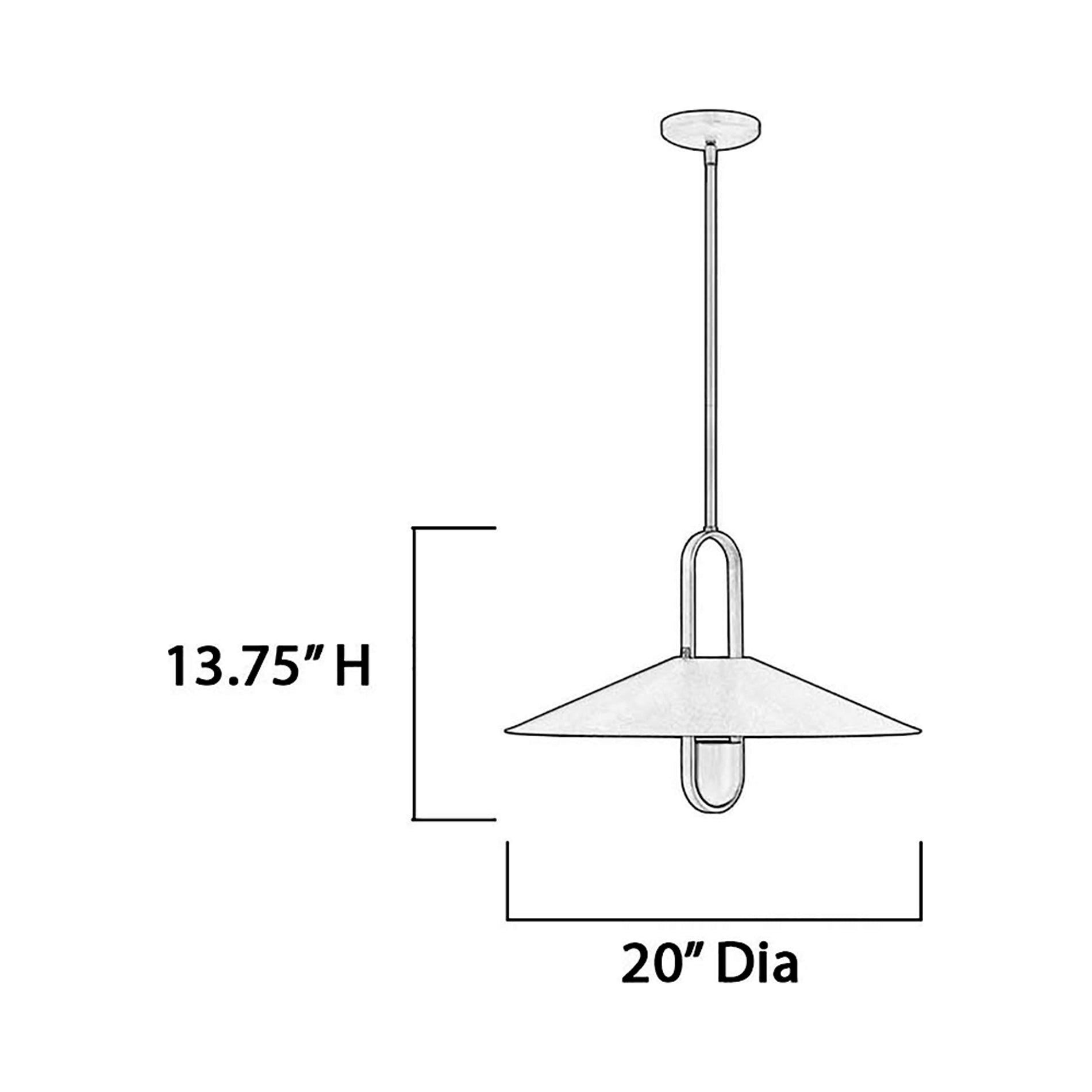 Goldenridge Pendant Light - line drawing.