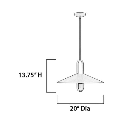 Goldenridge Pendant Light - line drawing.