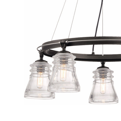 Graham Avenue Chandelier in Detail.