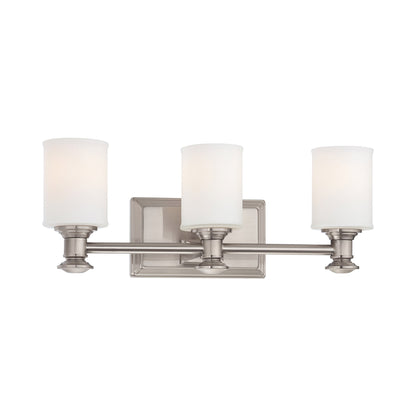 Harbour Point Bath Vanity Light in Brushed Nickel (3-Light).