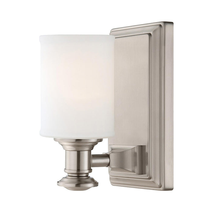 Harbour Point Bath Wall Light in Brushed Nickel (1-Light).