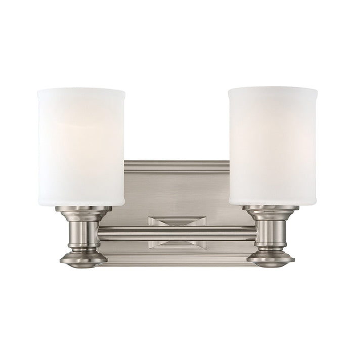 Harbour Point Bath Wall Light in Brushed Nickel (2-Light).