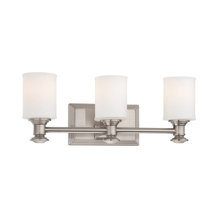 Harbour Point Bath Wall Light in Brushed Nickel (3-Light).