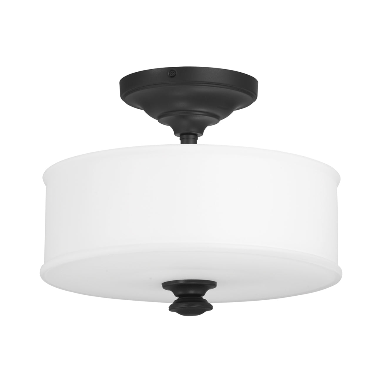 Harbour Point Semi Flush Mount Ceiling Light in Coal.
