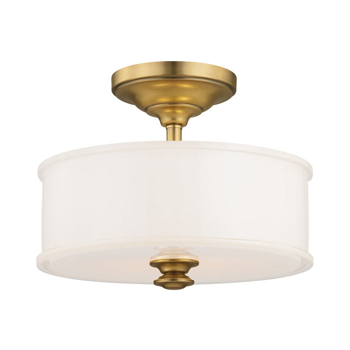 Harbour Point Semi Flush Mount Ceiling Light in Liberty Gold.