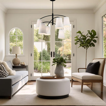 Headington Chandelier in living room.