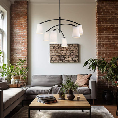 Headington Chandelier in living room.