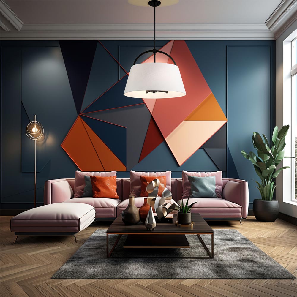 Headington Pendant Light in living room.