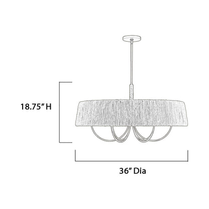 Hellia Pendant Light - line drawing.