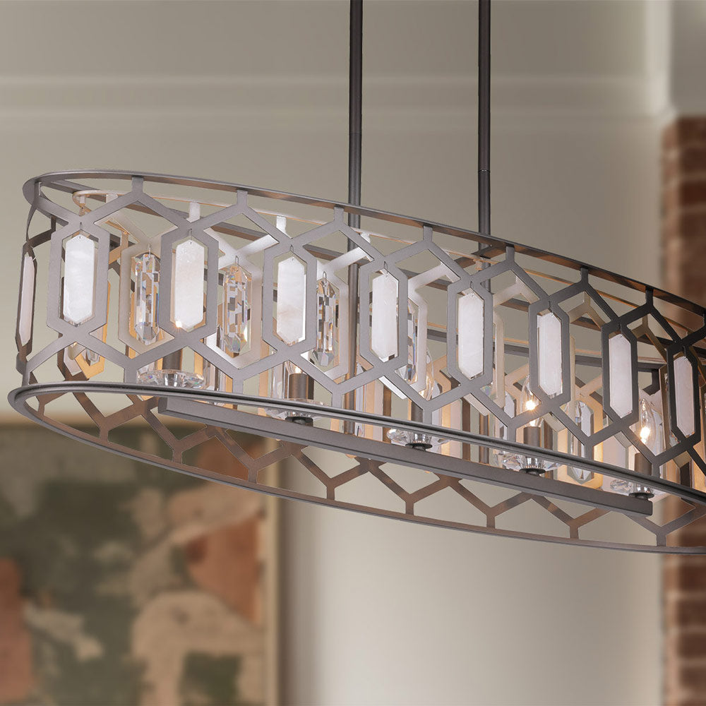 Hexly Linear Pendant Light in Detail.