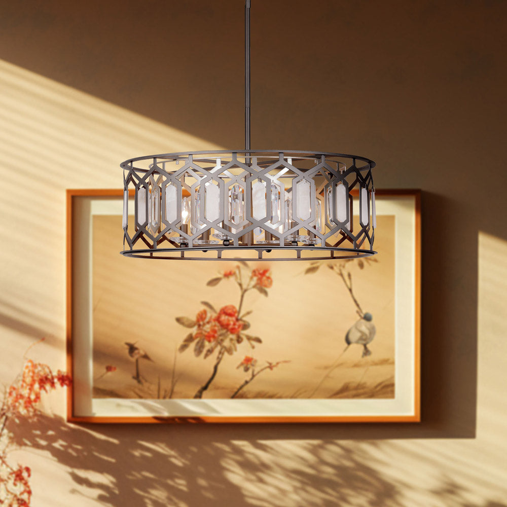 Hexly Pendant Light in living room.