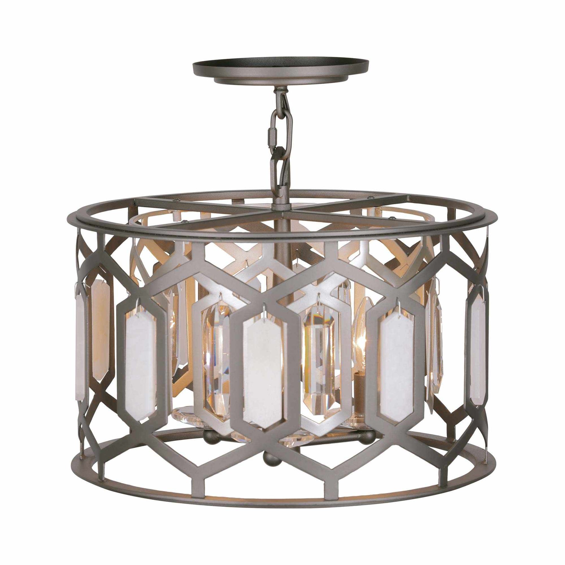 Hexly Semi Flush Mount Ceiling Light.