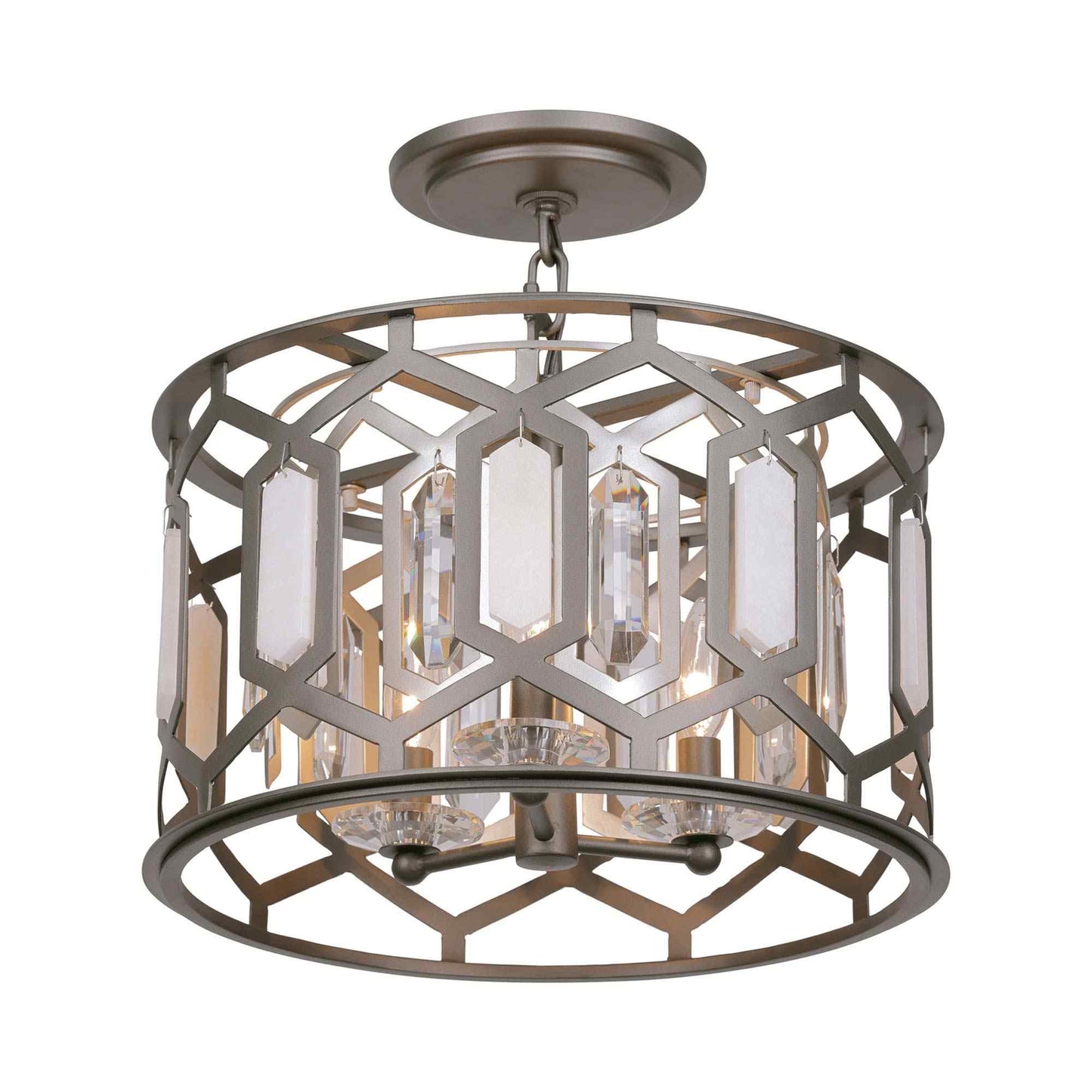 Hexly Semi Flush Mount Ceiling Light in Detail.