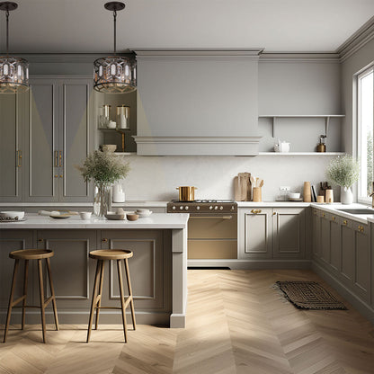 Hexly Semi Flush Mount Ceiling Light in kitchen.