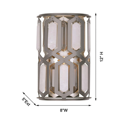 Hexly Wall Light - line drawing.