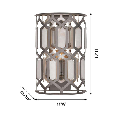 Hexly Wall Light - line drawing.