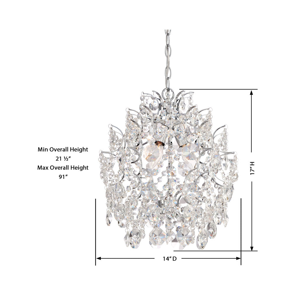 Isabella’s Crown Chandelier - line drawing.