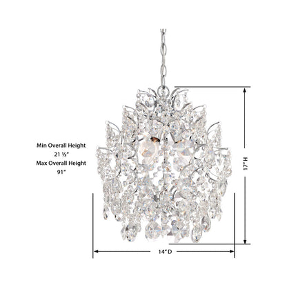 Isabella’s Crown Chandelier - line drawing.