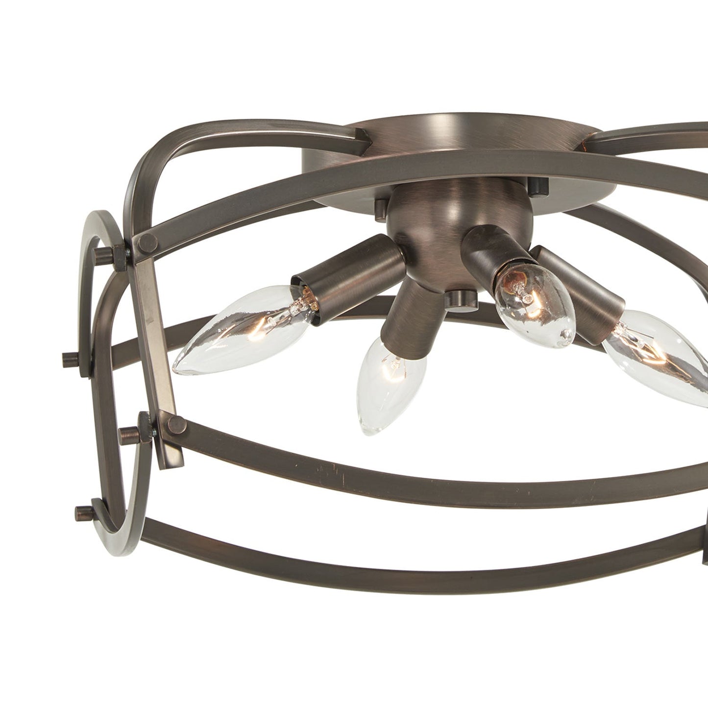 Jupiter's Canopy Flush Mount Ceiling Light in Detail.