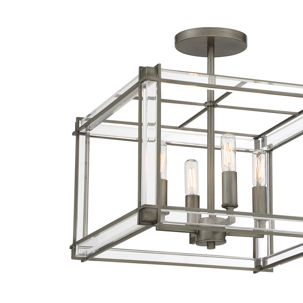 Langen Square Semi Flush Mount Ceiling Light in Detail.