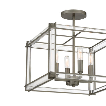 Langen Square Semi Flush Mount Ceiling Light in Detail.