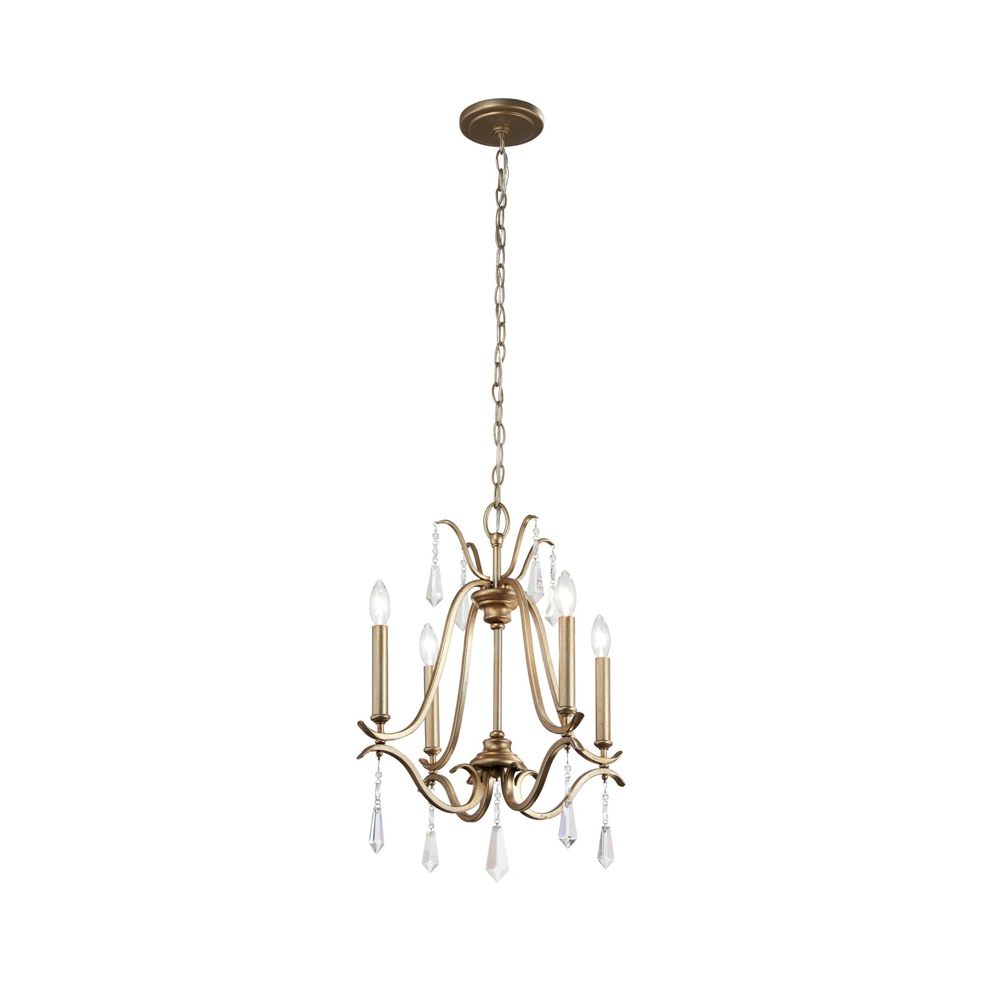 Laurel Estate Chandelier in Brio Gold (4-Light).
