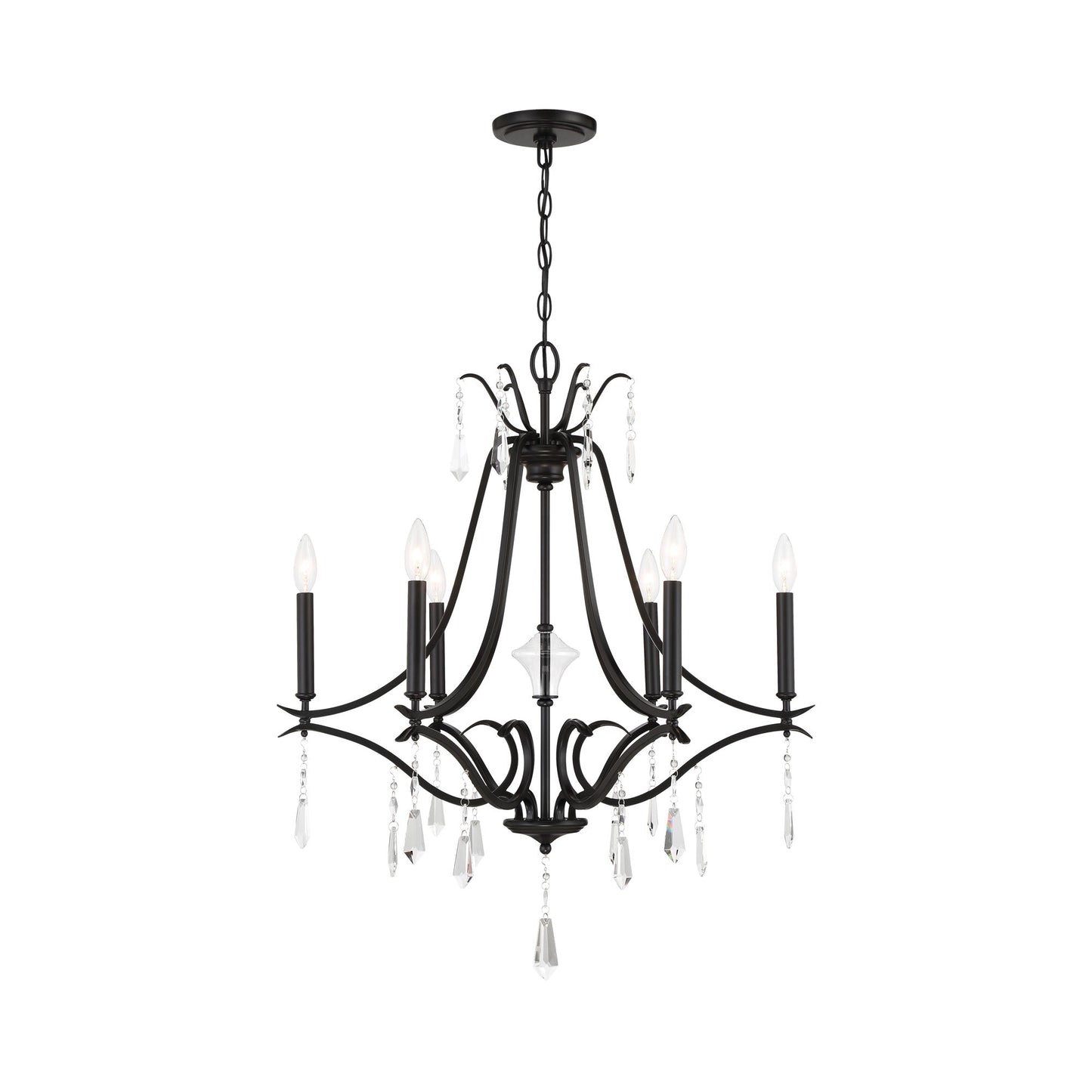 Laurel Estate Chandelier in Coal (6-Light).