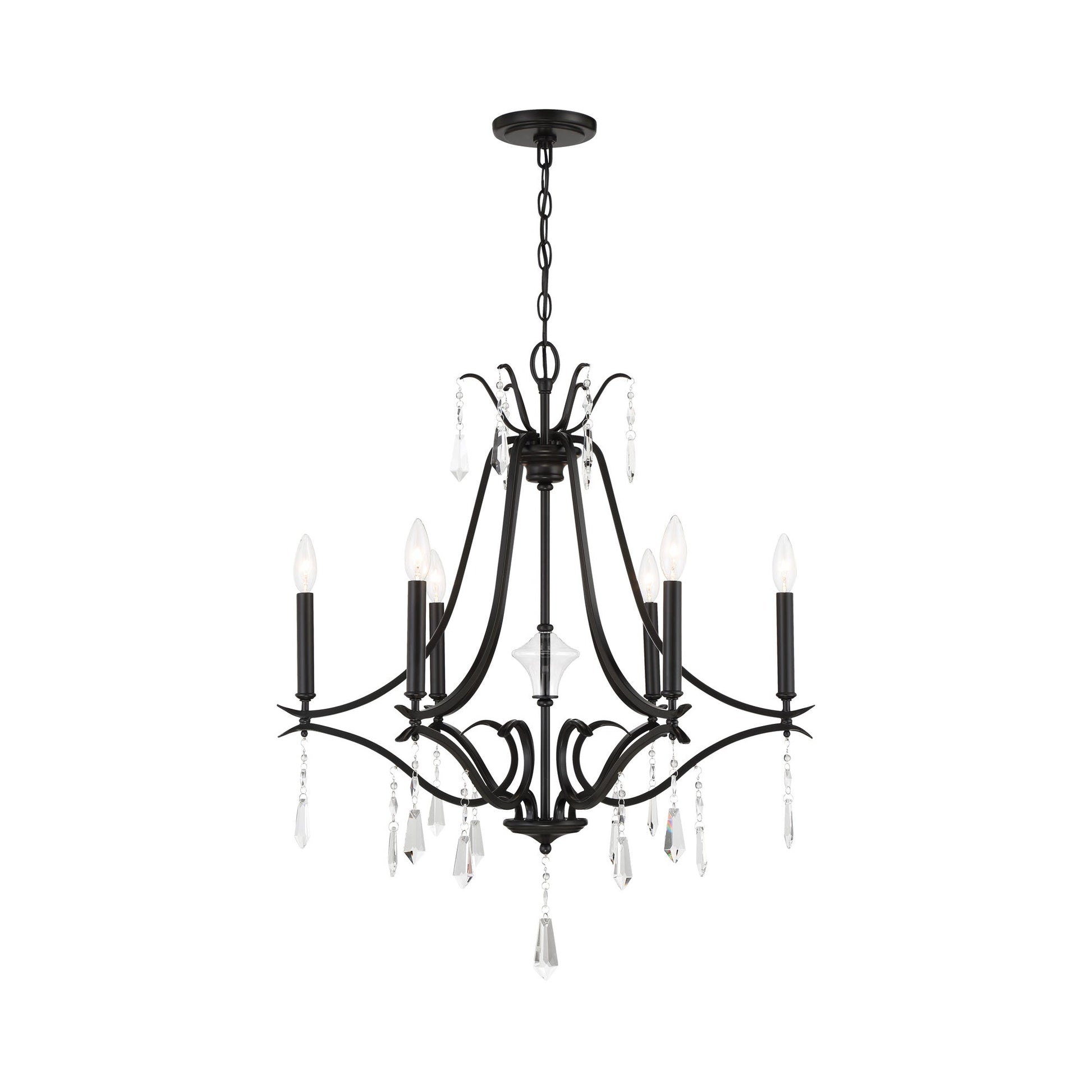 Laurel Estate Chandelier in Coal (6-Light).