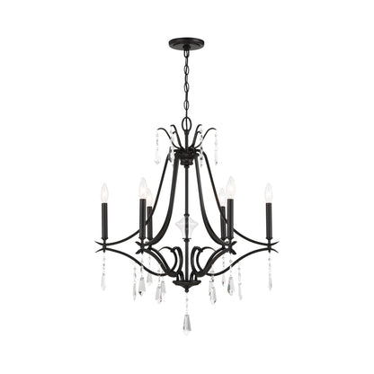 Laurel Estate Chandelier in Coal (6-Light).