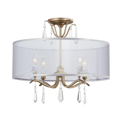 Laurel Estate Semi Flush Mount Ceiling Light in Brio Gold.