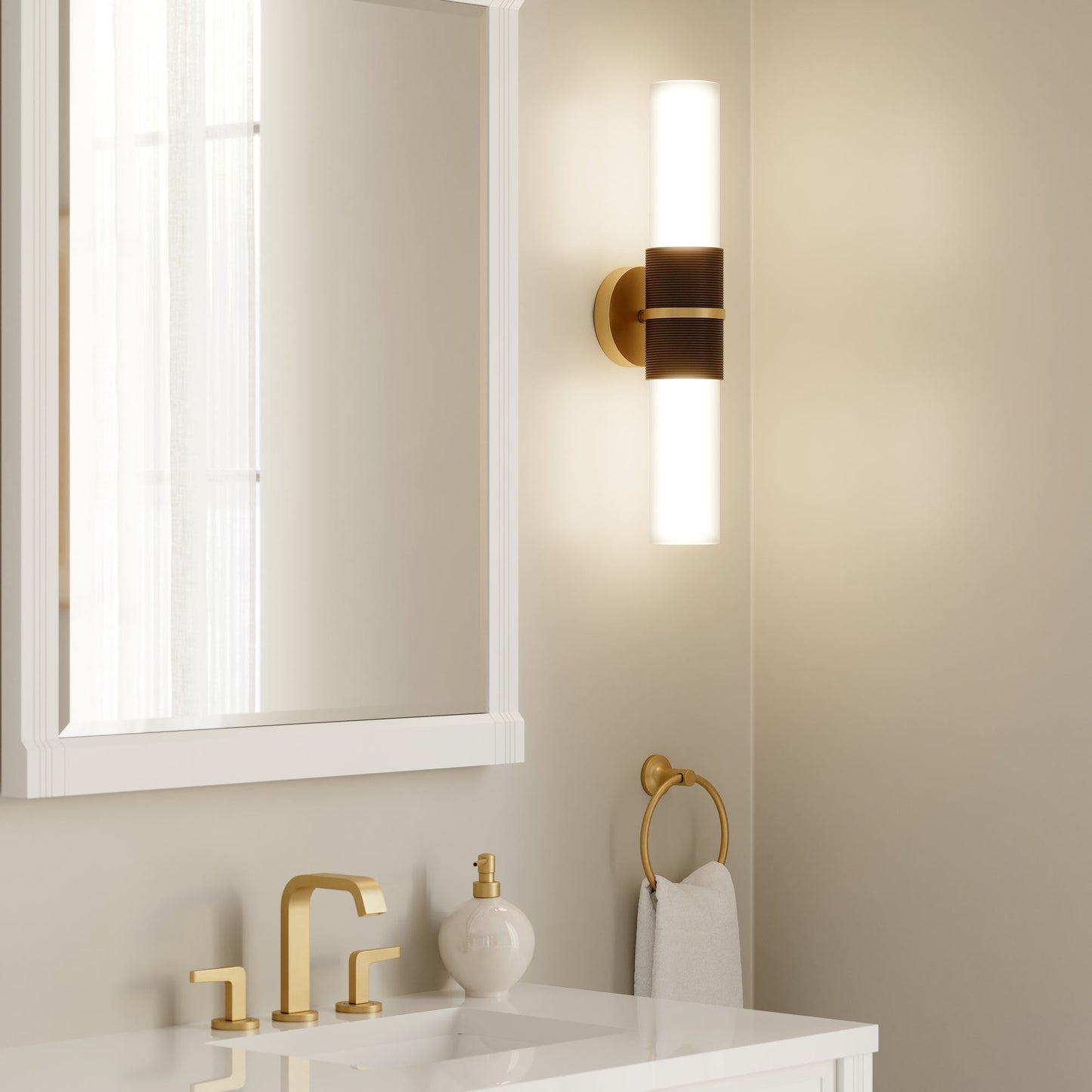 Linthor Wall Light in bathroom.