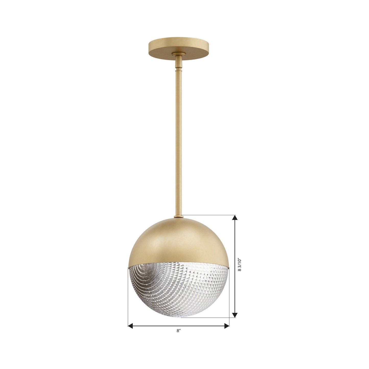 Luniva Pendant Light - line drawing.