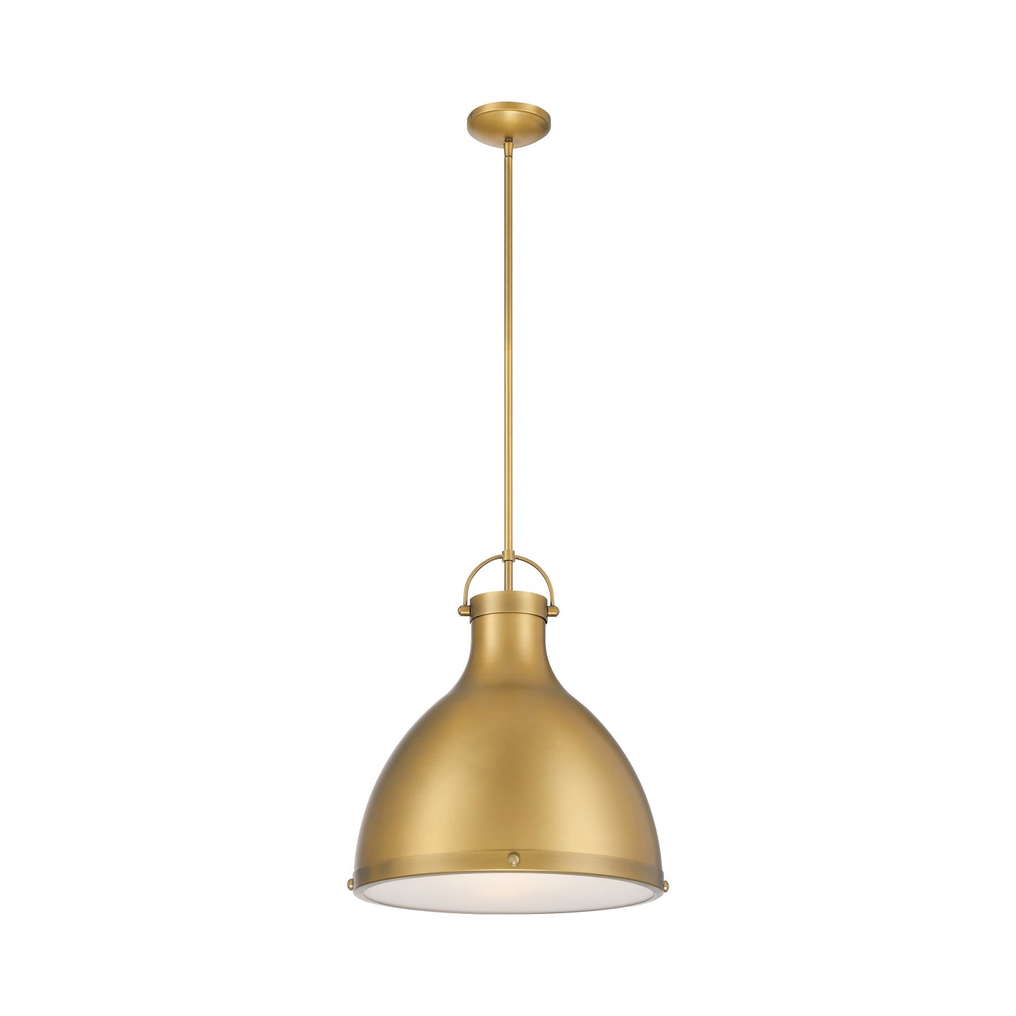 Lynk Pendant Light in Legacy Brass.