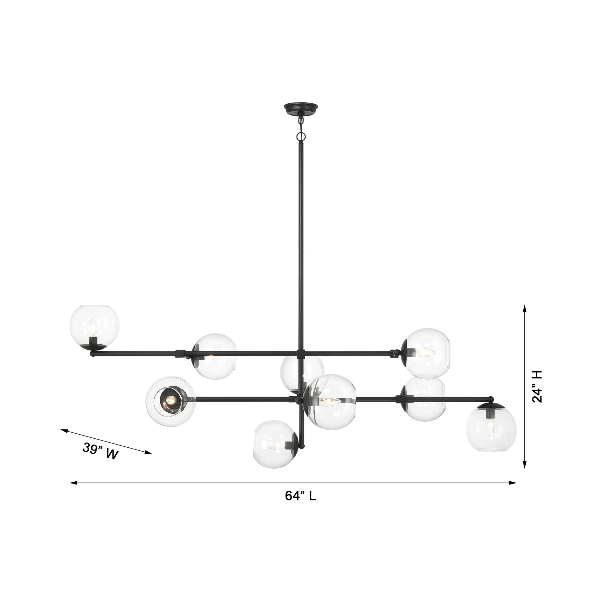 Millikan 1895 Pendant Light - line drawing.