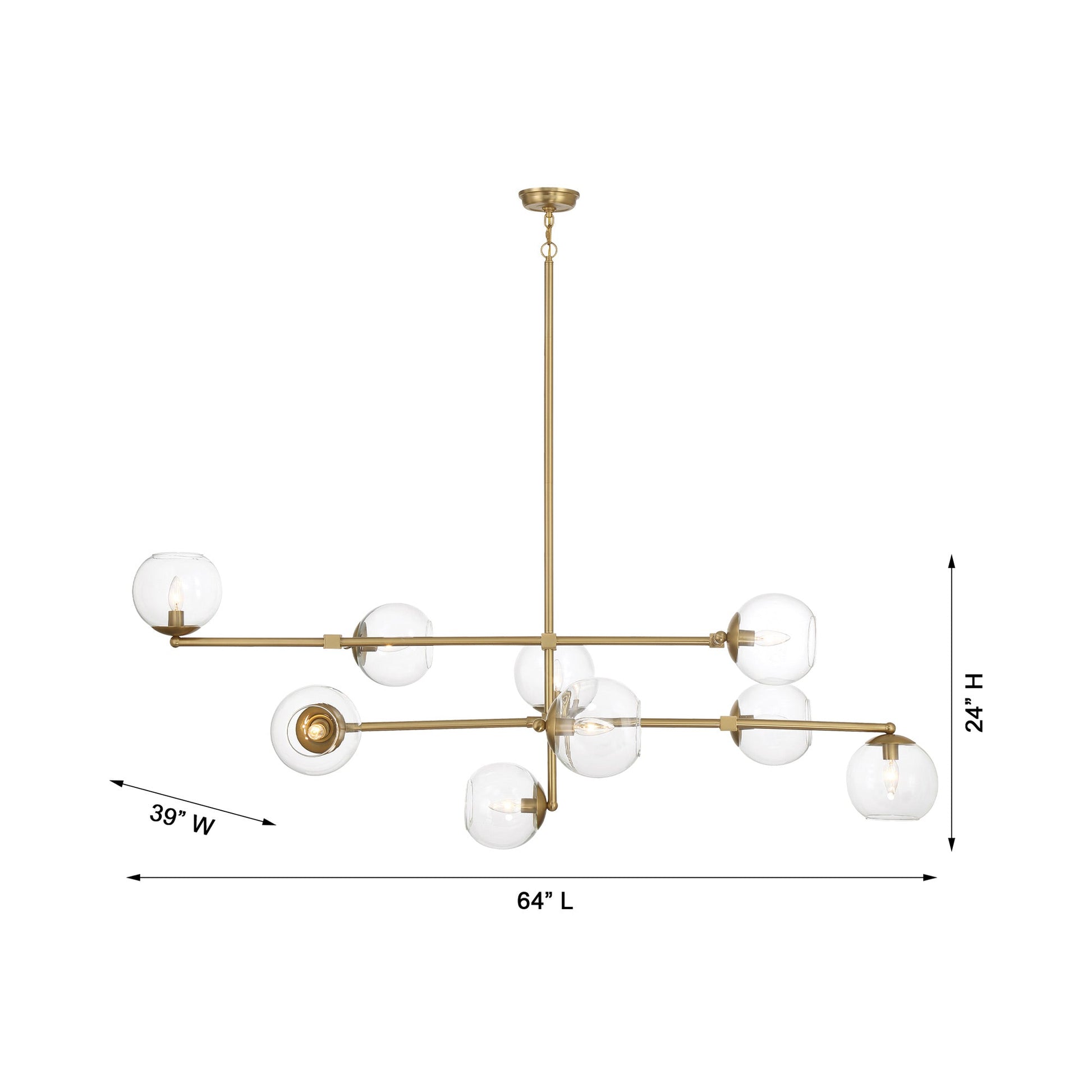 Millikan 1895 Pendant Light - line drawing.