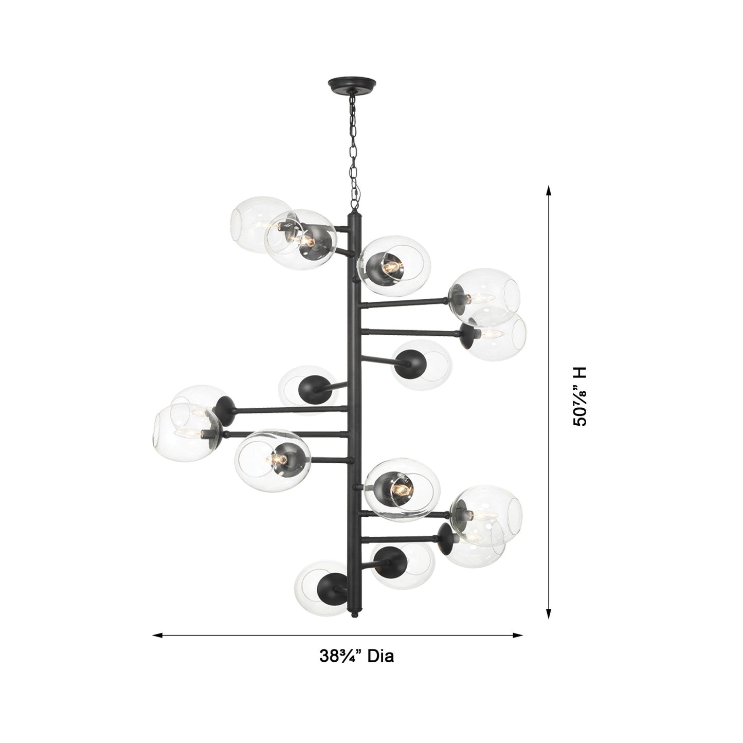 Millikan Pendant Light - line drawing.