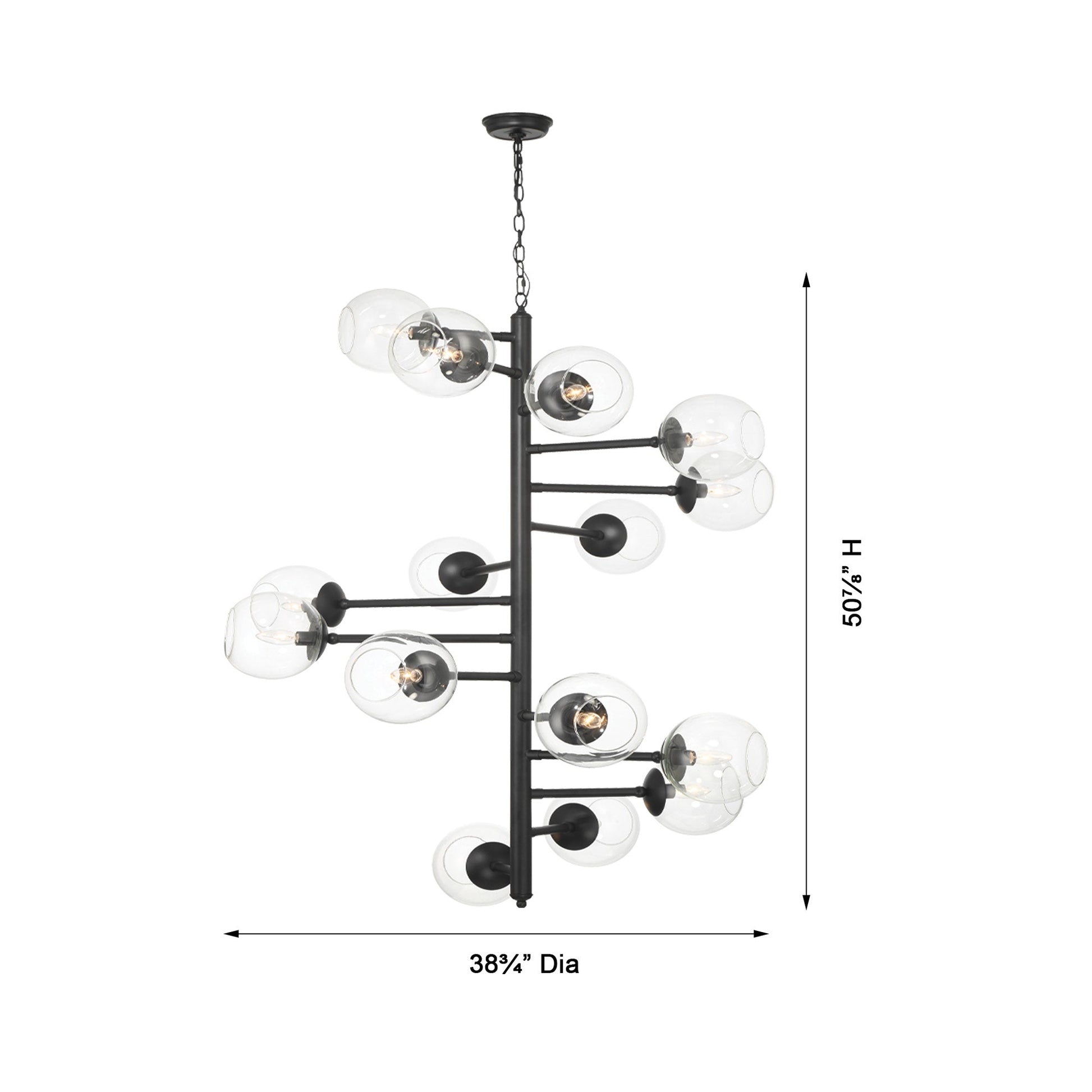 Millikan Pendant Light - line drawing.