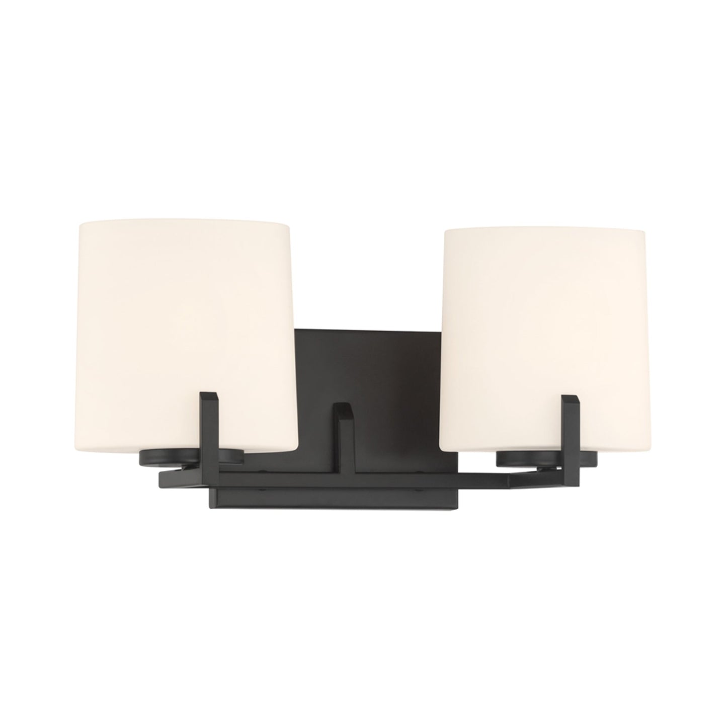Mirelle Bath Vanity Light in Dark Matte Black (2-Light).