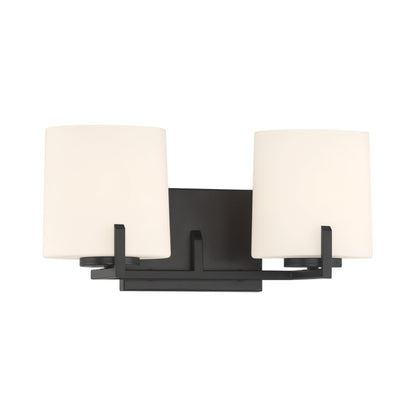 Mirelle Bath Vanity Light in Dark Matte Black (2-Light).
