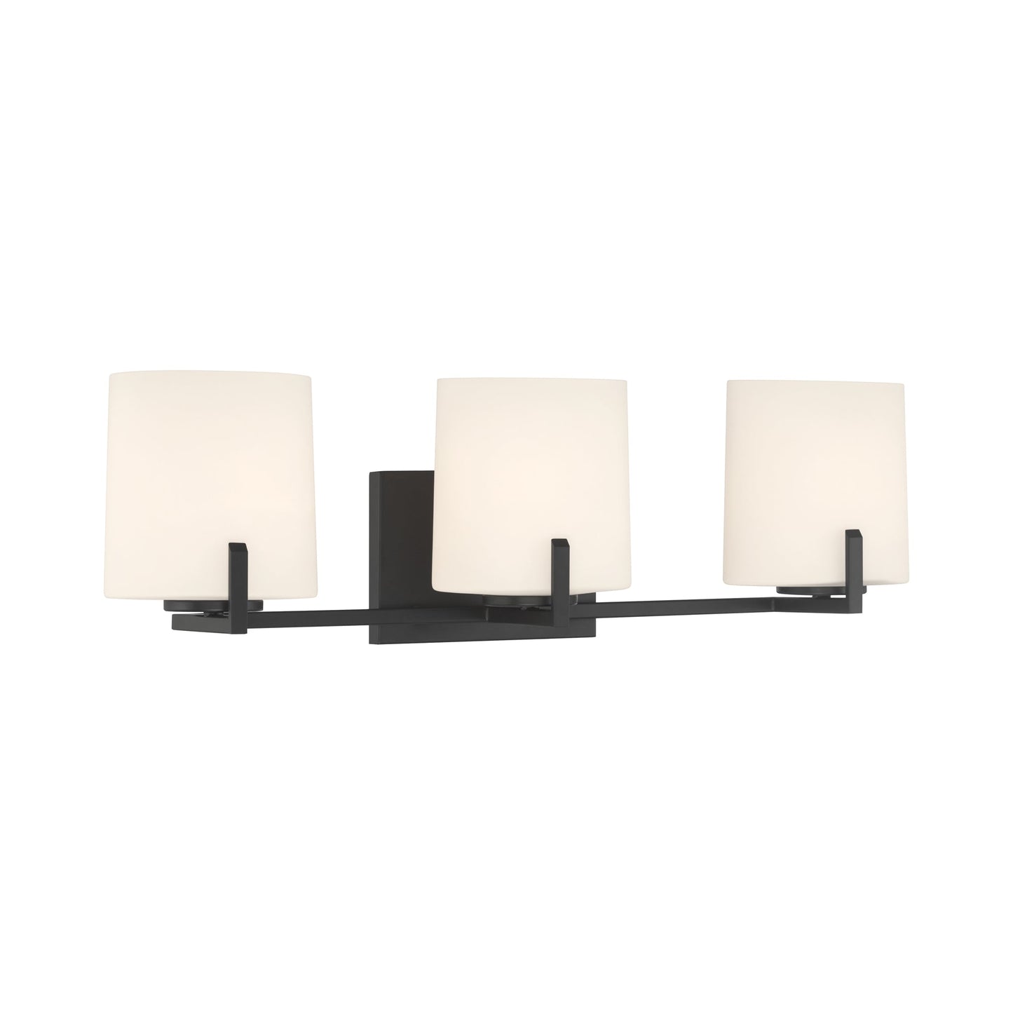 Mirelle Bath Vanity Light in Dark Matte Black (3-Light).