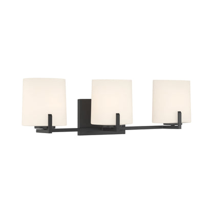 Mirelle Bath Vanity Light in Dark Matte Black (3-Light).