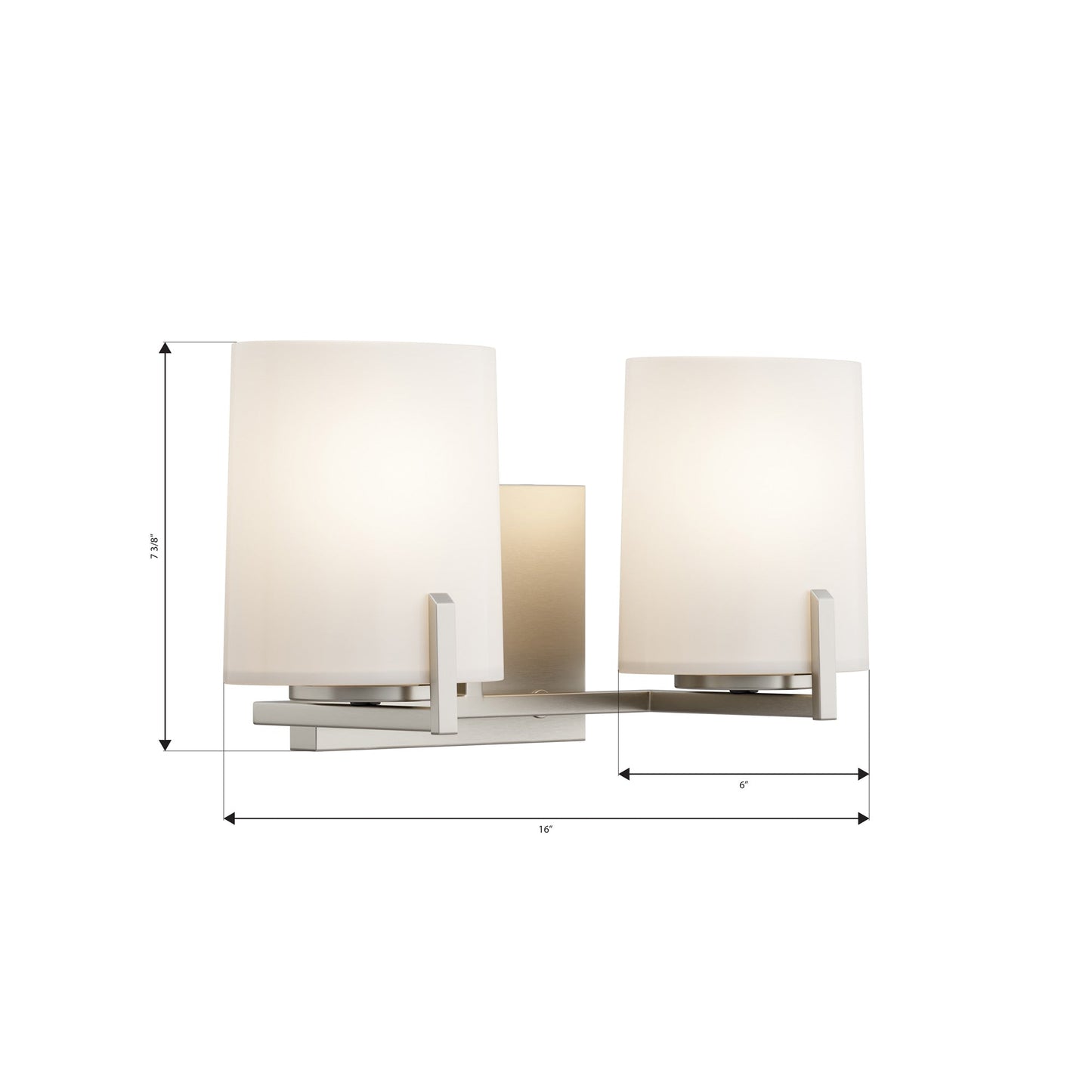 Mirelle Bath Vanity Light - line drawing.