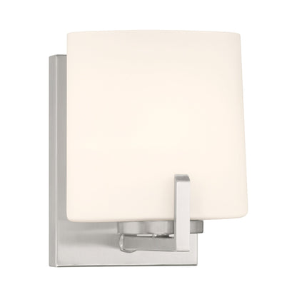 Mirelle Bath Wall Light in Brushed Nickel.