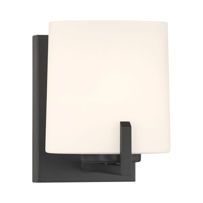Mirelle Bath Wall Light in Dark Matte Black.