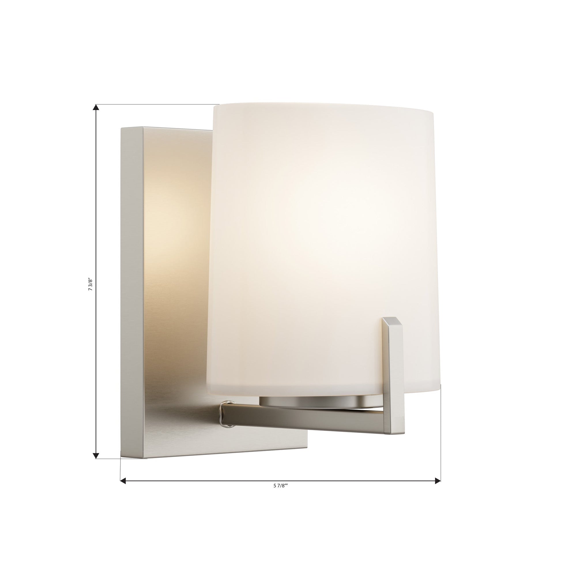 Mirelle Bath Wall Light - line drawing.